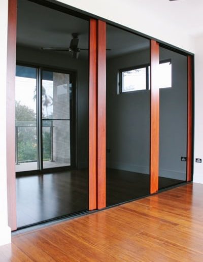 Built in Robe Doors 3 panels with timber stiles