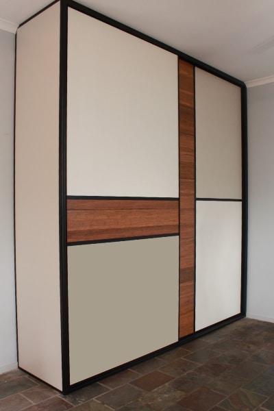 Wardrobe Sliding Doors with floating timber floor boards