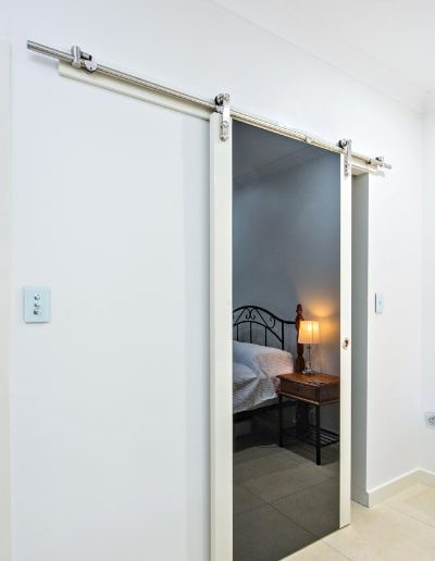 Timber and Glass Barn Door