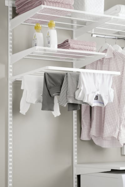 laundry shelving and drying rack
