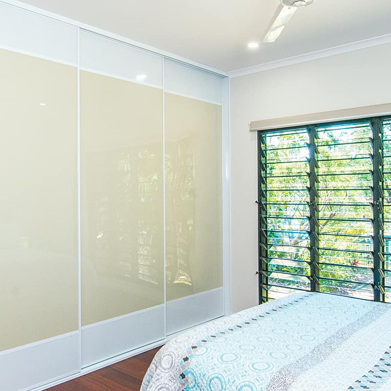 Main Bedroom Tropical Decor with Ventilated Top and Bottom Sliding Doors
